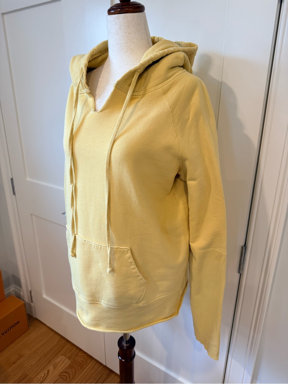 Nili Lotan Soft Yellow Hooded Sweatshirt